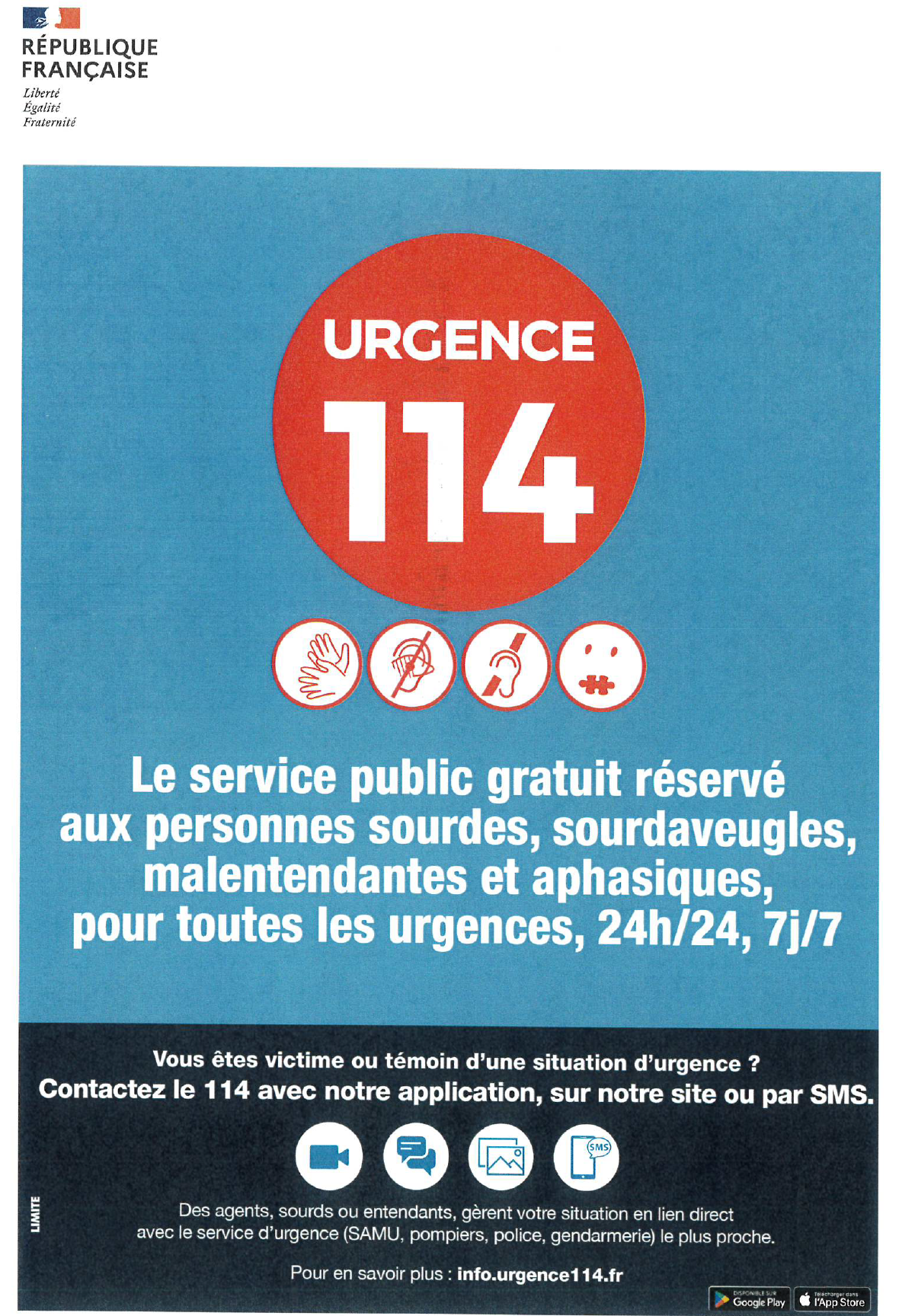 URGENCE 114 – le service public d’urgence réservé aux personnes sourdes, sourdaveugles, malentendantes et aphasiques
