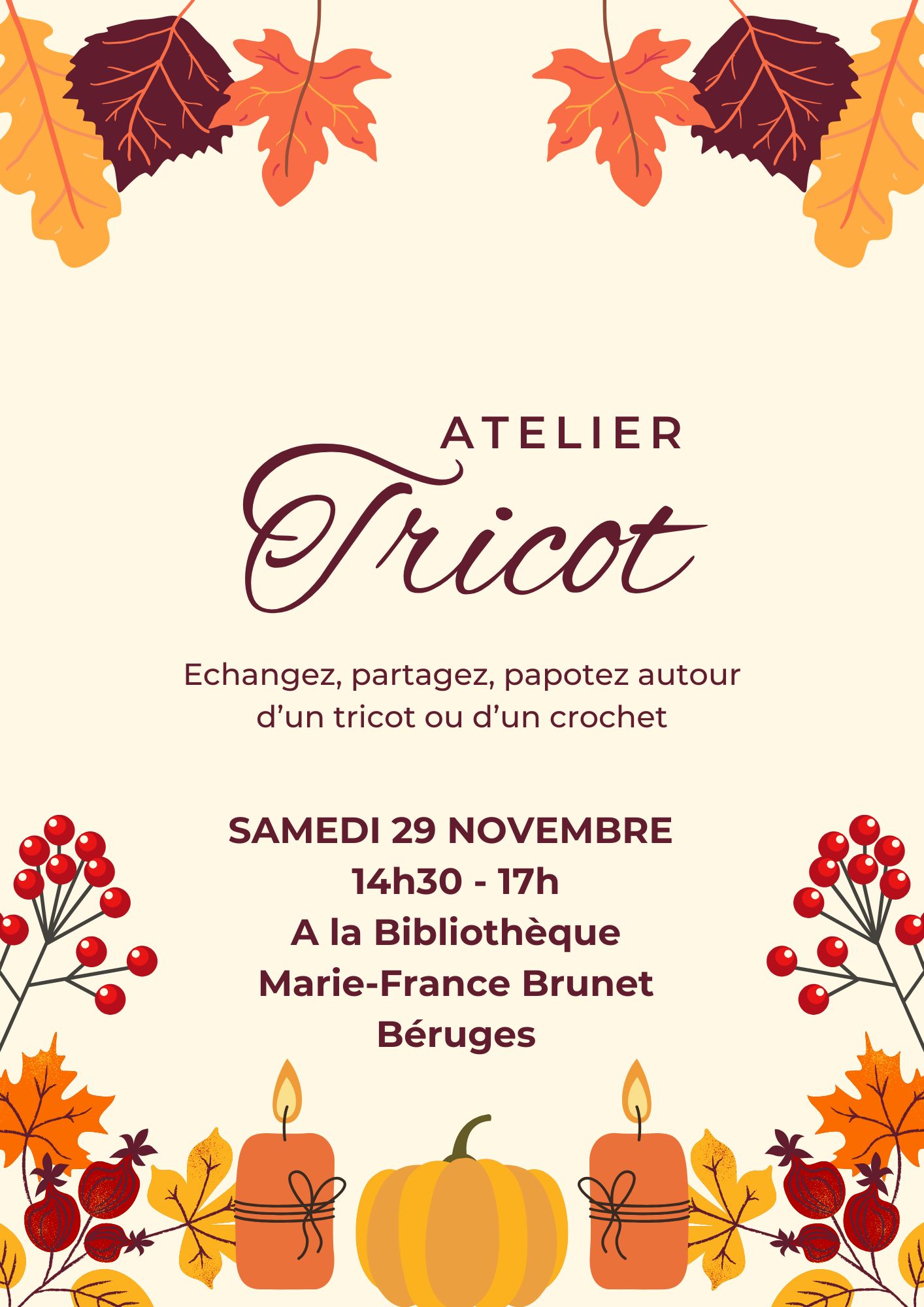 Bibliothèque : Atelier Tricot Urbain