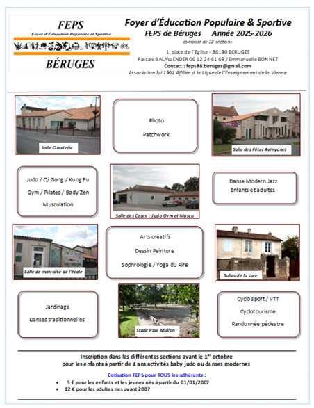 Rentrée du FEPS de Béruges Rentrée du FEPS de Béruges
