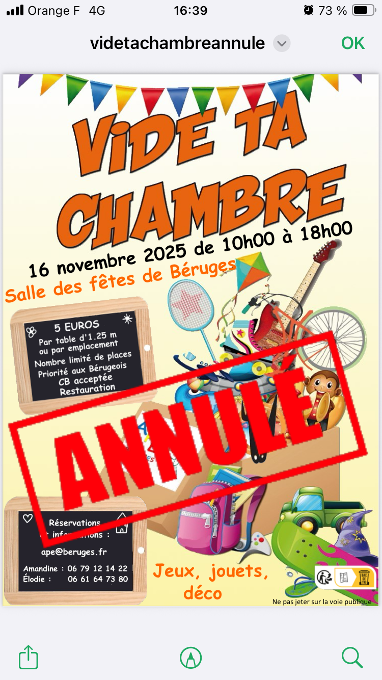 APE : Vide ta Chambre ANNULE