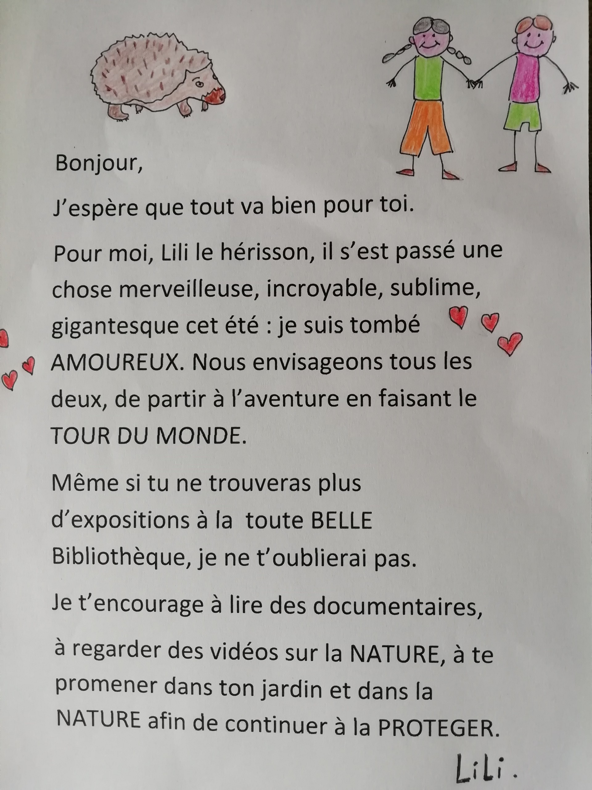 Bibliothèque : Lili le hérisson Bibliothèque : Lili le hérisson