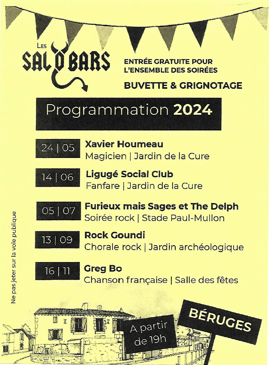 Les Sal’O’Bars : dates pour 2024